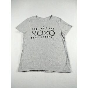 Love In Faith Womens The Original Love Letters TeeGrey Large Classiccore Stretch